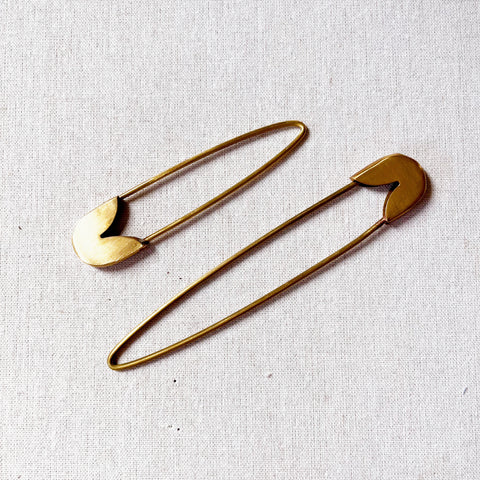 Brass Safety Pins - Small or Medium
