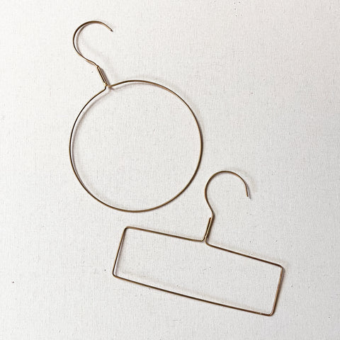 Brass Hanger - Circle or Rectangle