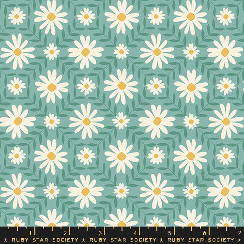 Endpaper Fabric - Floral Endpaper in Water