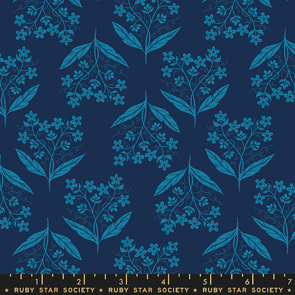 Verbena Fabric - Verbena in Navy