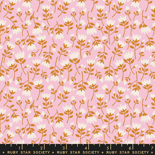 Verbena Fabric - Roses in Peony