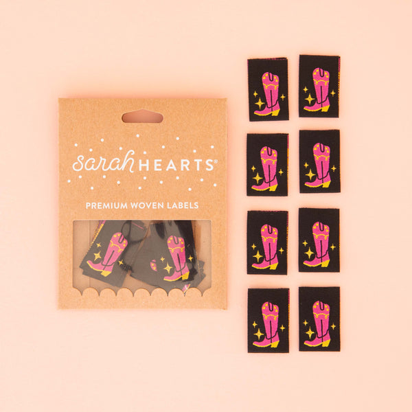 Cowboy Boot - Woven Sewing Labels