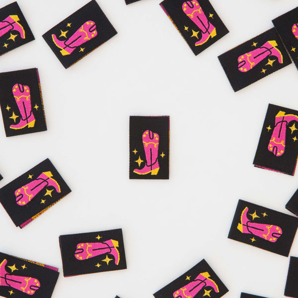 Cowboy Boot - Woven Sewing Labels