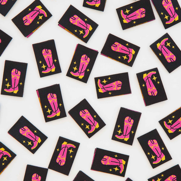 Cowboy Boot - Woven Sewing Labels