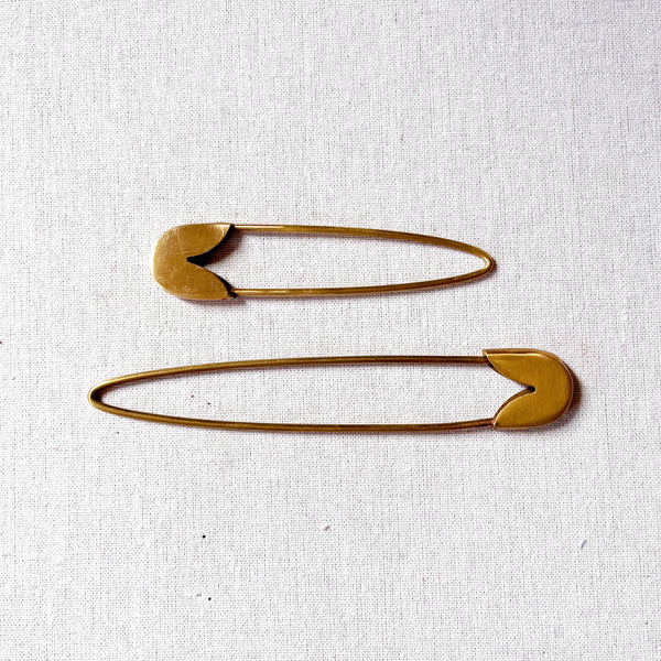 Brass Safety Pins - Small or Medium