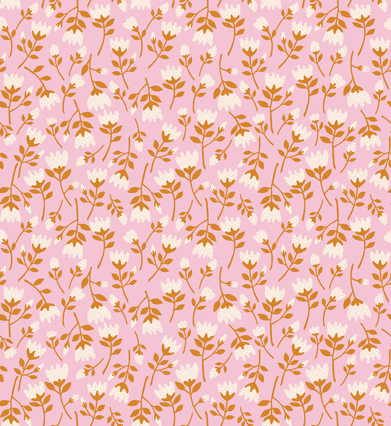 Verbena Fabric - Roses in Peony
