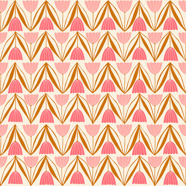 Endpaper Fabric - Tulips in Natural