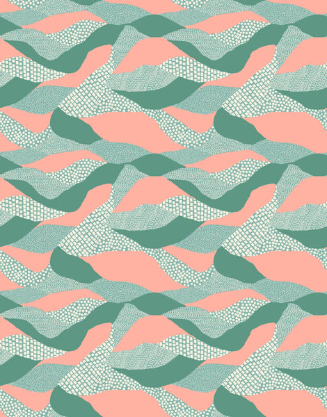 Reimagined Landscapes Fabric - Lands End in Water