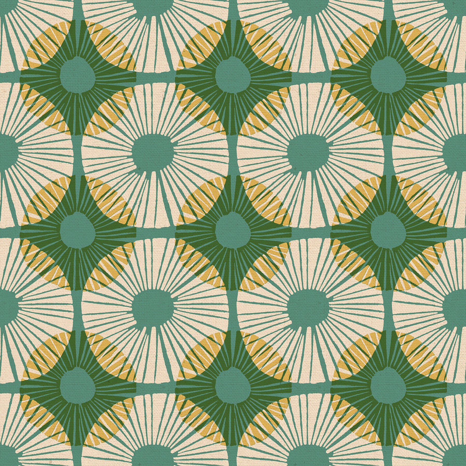 Reimagined Landscapes Fabric - Superbloom CANVAS in Watercress