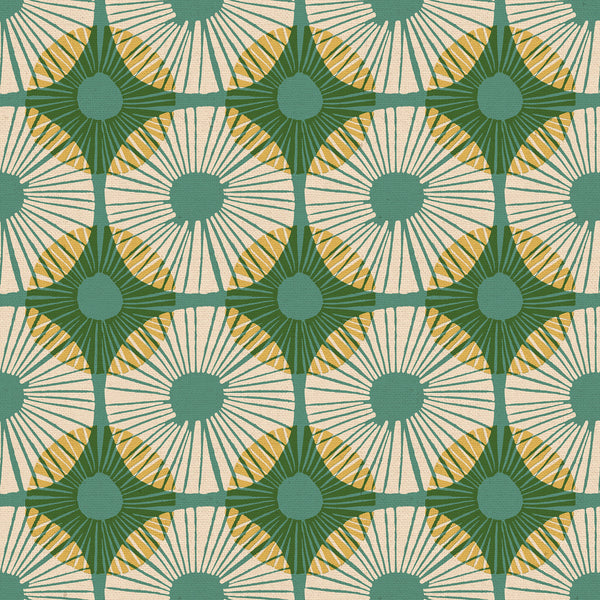 Reimagined Landscapes Fabric - Superbloom CANVAS in Watercress