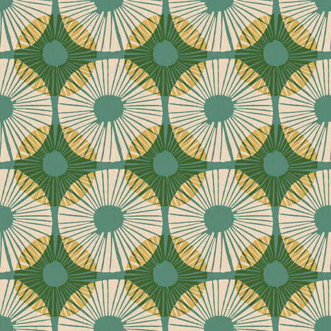 Reimagined Landscapes Fabric - Superbloom CANVAS in Watercress