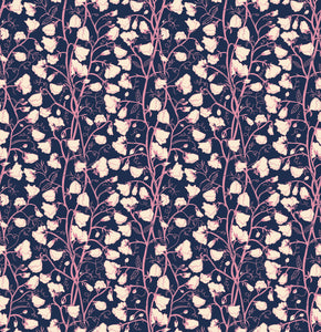 Verbena Fabric - Sweet Peas in Navy