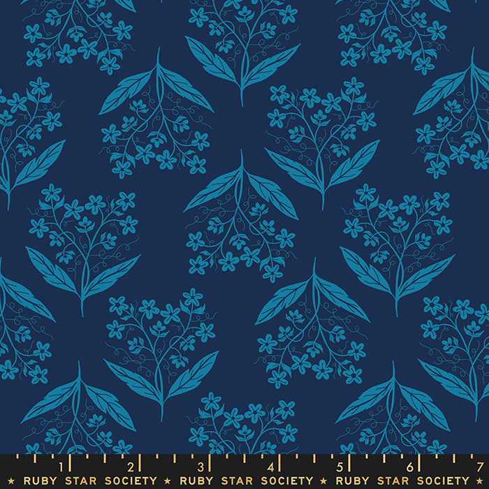 Verbena Fabric - Verbena in Navy