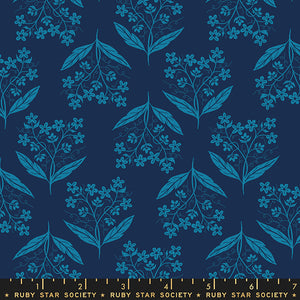 Verbena Fabric - Verbena in Navy