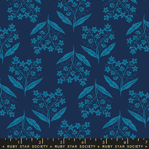Verbena Fabric - Verbena in Navy