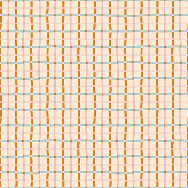 Verbena Fabric - Trellis in Sweet Cream