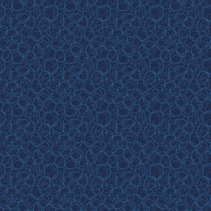 Verbena Fabric - Rubber Bands in Navy