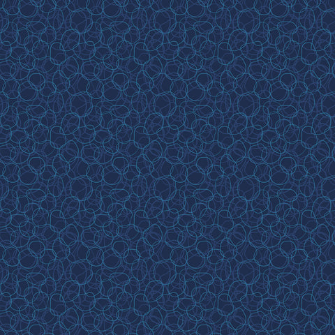 Verbena Fabric - Rubber Bands in Navy