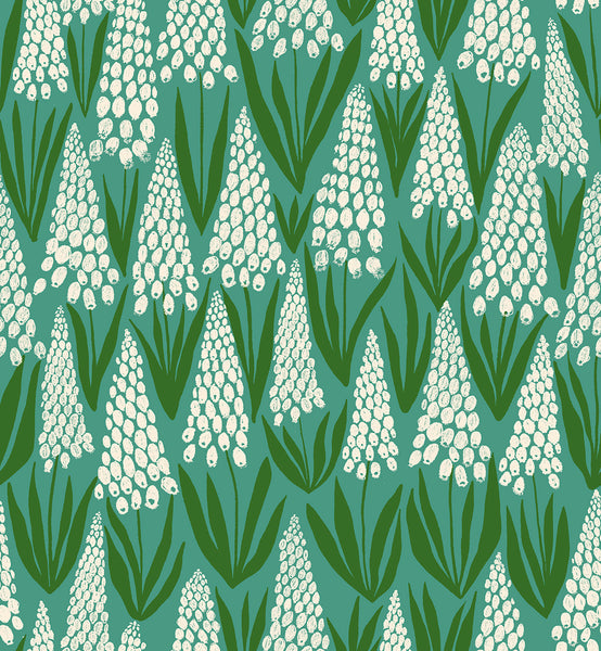 Endpaper Fabric - Muscari in Watercress