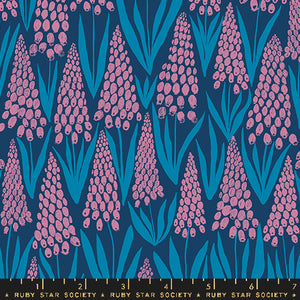 Endpaper Fabric - Muscari in Navy