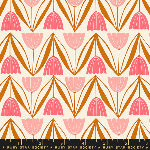 Endpaper Fabric - Tulips in Natural