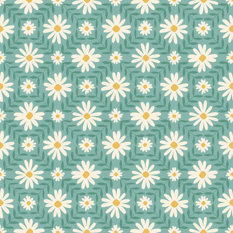 Endpaper Fabric - Floral Endpaper in Water