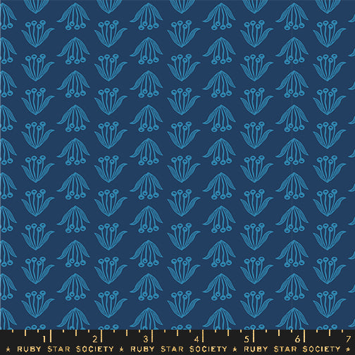 Endpaper Fabric - Crocus in Navy