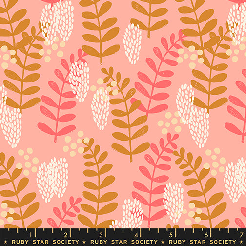 Reimagined Landscapes Fabric - Fern Dell in Bashful