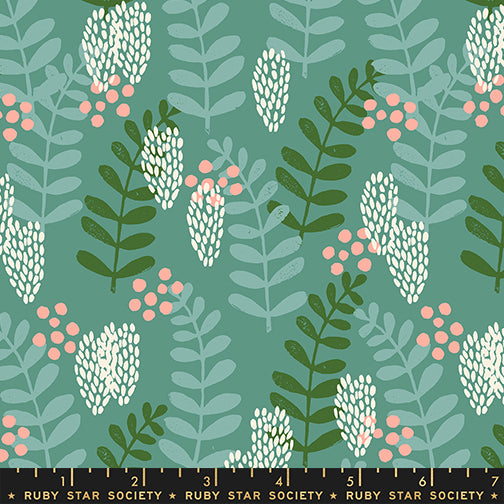 Reimagined Landscapes Fabric - Fern Dell in Watercress