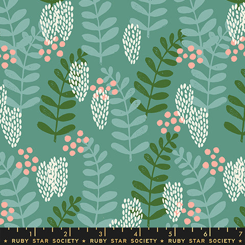 Reimagined Landscapes Fabric - Fern Dell in Watercress