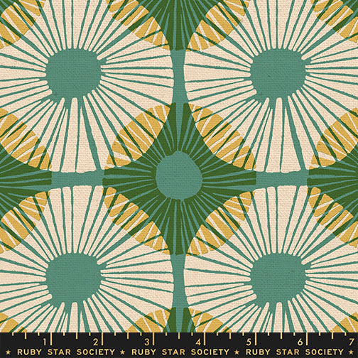 Reimagined Landscapes Fabric - Superbloom CANVAS in Watercress