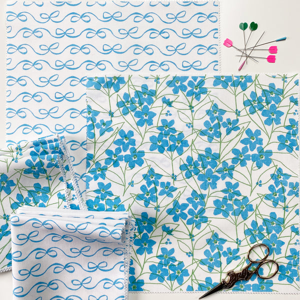 Forget Me Nots Screenprinted Charm Square