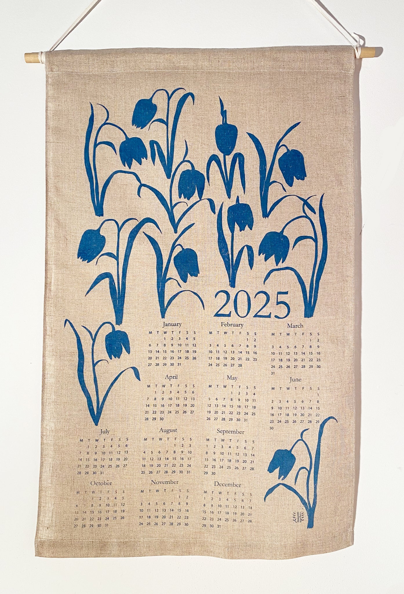 2025 Screenprinted Linen Calendar Jen Hewett