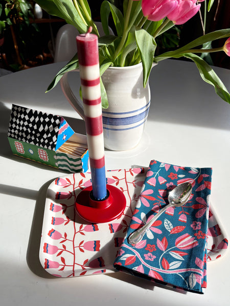 Striped Eco Dinner Candles - Set of Four