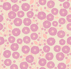 Floradora Fabric - Strawflowers in Kiss