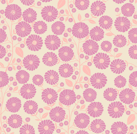 Floradora Fabric - Strawflowers in Kiss