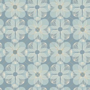 Floradora Fabric - Dogwood in Sky