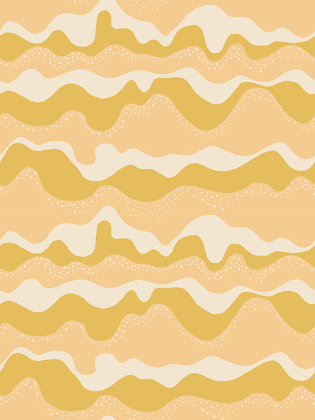 Floradora Fabric - Sea and Sky in Butternut