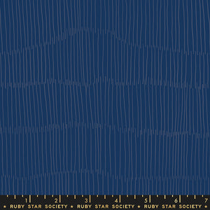 Floradora Fabric - Thatch in Navy