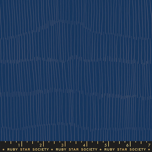Floradora Fabric - Thatch in Navy