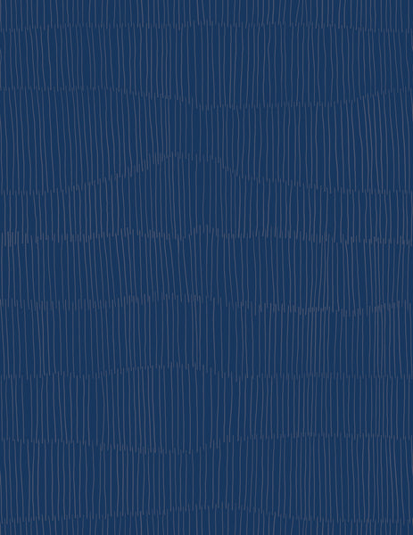 Floradora Fabric - Thatch in Navy