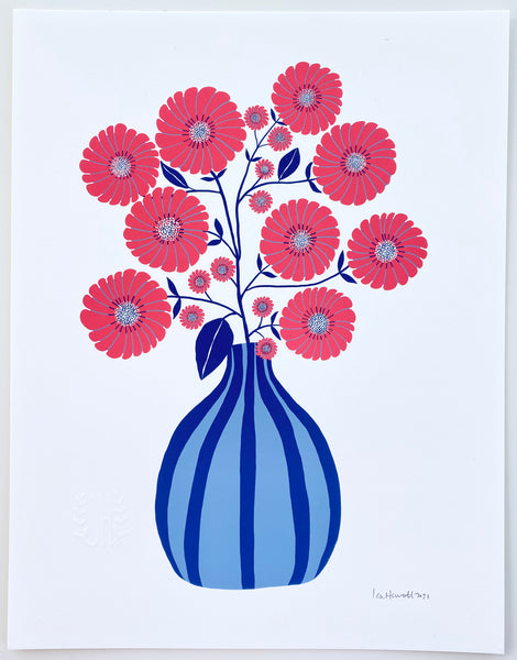 Strawflowers in Red - 8.5 x 11" Print